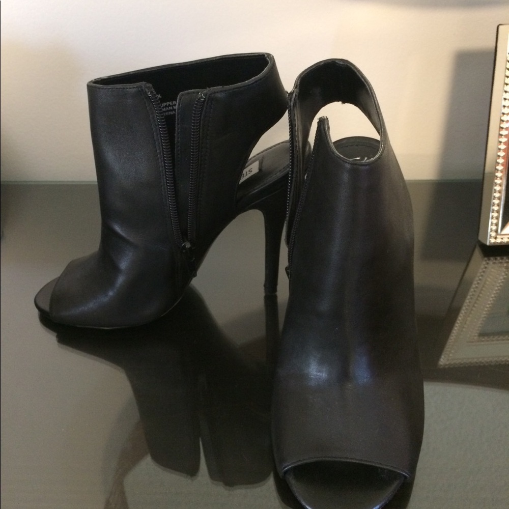 Steve Madden Black Open Toe Heels - image 2